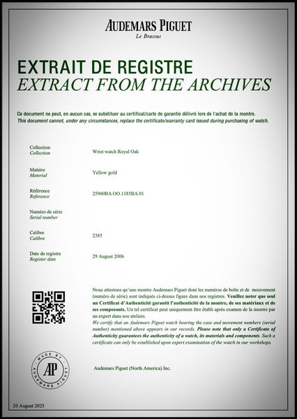 Audemars Piguet Royal Oak 25960BA.OO.1185BA.01